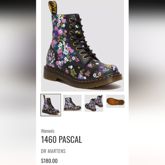 DR. Martens Floral Boots Air Wait With Bouncing Soles👢🌺💮🌸🪻 - Picture 4 of 17
